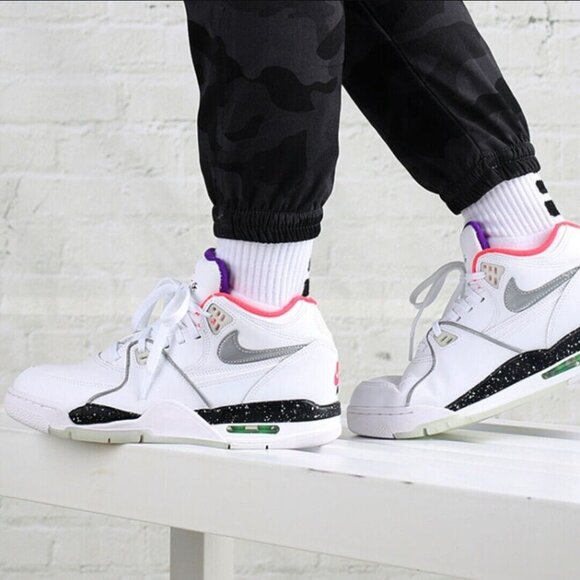 Nike Air Flight 89 - New Men's White/Silver Casual Training Shoe CW2616-101 - Picture 1 of 8